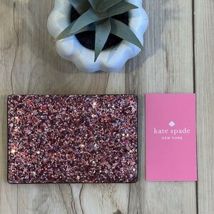 Kate Spade Greta Court Glitter Card Case 🎄 Holiday Collection